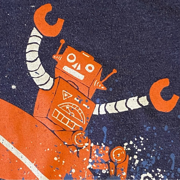 Gap Shirt Size 2T Boys Robot Space Surfing T Top Blue Short Sleeved Gapkids - Picture 4 of 12